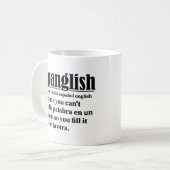 Spanglish Funny Definition Spanisch Englisch Kaffeetasse (Vorderseite Links)