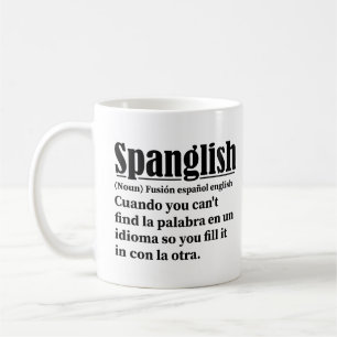 Spanglish Funny Definition Spanisch Englisch Kaffeetasse