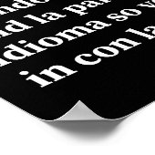 Spanglish Funny Definition Spanisch Englisch Poster (Ecke)