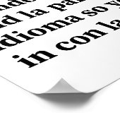 Spanglish Funny Definition Spanisch Englisch Poster (Ecke)
