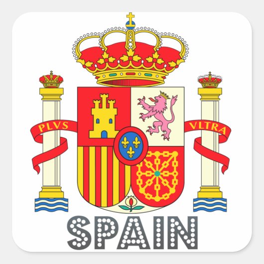 Spaniard Emblem Quadratischer Aufkleber (Vorderseite)