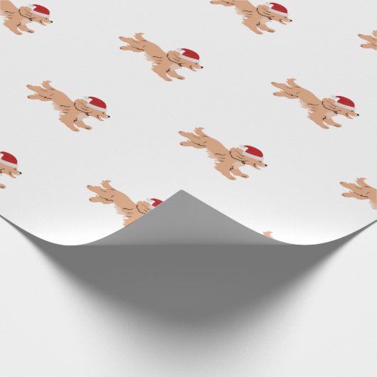 Spaniel Dog Christmas  Geschenkpapier (Ecke)
