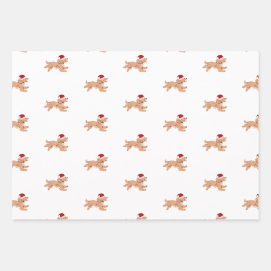 Spaniel Dog Christmas Geschenkpapier Set (Vorderseite)