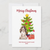 Spaniel Dog Familie Weihnachten (Vorderseite)