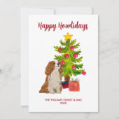 Spaniel Dog Familie Weihnachten (Vorderseite)