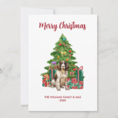 Spaniel Dog Familie Weihnachten (Vorderseite)