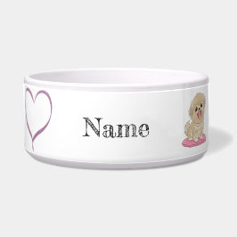 Spaniel Dog heart  Napf