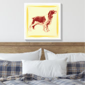 Spaniel Dog Leinwanddruck (Insitu (Schlafzimmer))