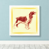 Spaniel Dog Leinwanddruck (Insitu (Holzboden))