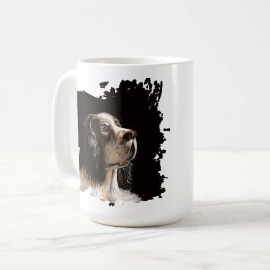 Spaniel dog love mug  kaffeetasse (Vorderseite Links)