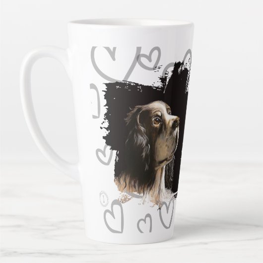 Spaniel dog love mug  milchtasse (Links)