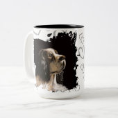 Spaniel dog love mug  zweifarbige tasse (Vorderseite Links)