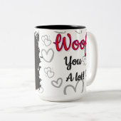 Spaniel dog love mug  zweifarbige tasse (VorderseiteRechts)