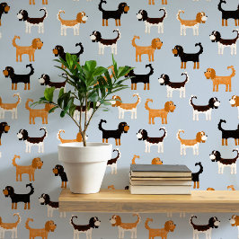 Spaniel Dog Pattern Tapete