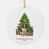 Spaniel Dog Personalisiert Weihnachten Keramik Ornament (Vorne)