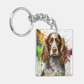 Spaniel Dog Schlüsselanhänger (Vorderseite links)
