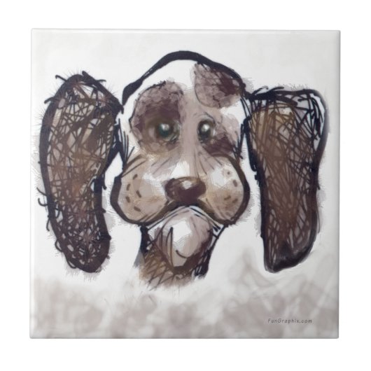 Spaniel Fliese (Vorderseite)
