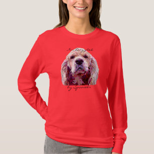 Spaniel-Gesicht im Blendungs-FarbT - Shirt