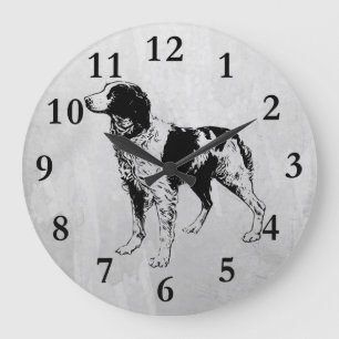 Spaniel Große Wanduhr
