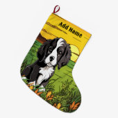 Spaniel Großer Weihnachtsstrumpf (Vorderansicht (hängend))