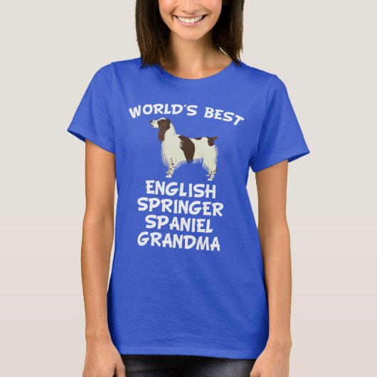 Spaniel-Großmutter der Welt beste der englische T-Shirt (Vorderseite)