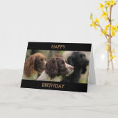 Spaniel-Gruß-Karte Karte (Gelbe Blume)