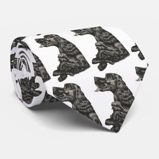 Spaniel Hund Krawatte (Gerollt)