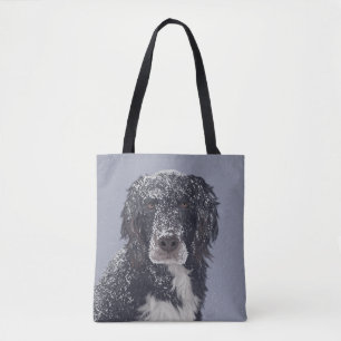 Spaniel-Hund-Mischlings-Tierporträt Tasche