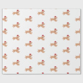 Spaniel-Hund Weihnachten  Geschenkpapier (Flach)