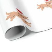 Spaniel-Hund Weihnachten  Geschenkpapier (Rolleneckpunkt)