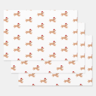 Spaniel-Hund Weihnachten Geschenkpapier Set