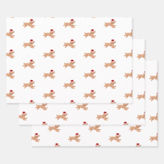 Spaniel-Hund Weihnachten  Geschenkpapier Set (Set)