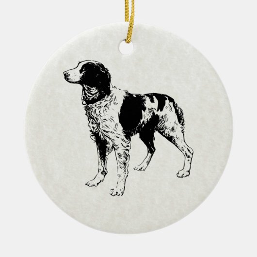 Spaniel Keramikornament (Vorne)