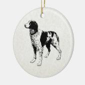 Spaniel Keramikornament (Links)