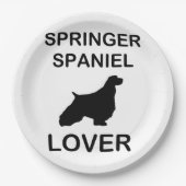 Spaniel Liebhaber Pappteller (Vorderseite)