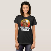 Spaniel Mama Niedlich Retro Cocker 80er Sunset Vin T-Shirt (Vorne ganz)