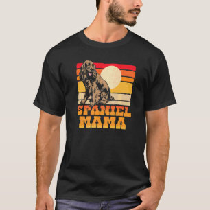 Spaniel Mama Niedlich Retro Cocker 80er Sunset Vin T-Shirt