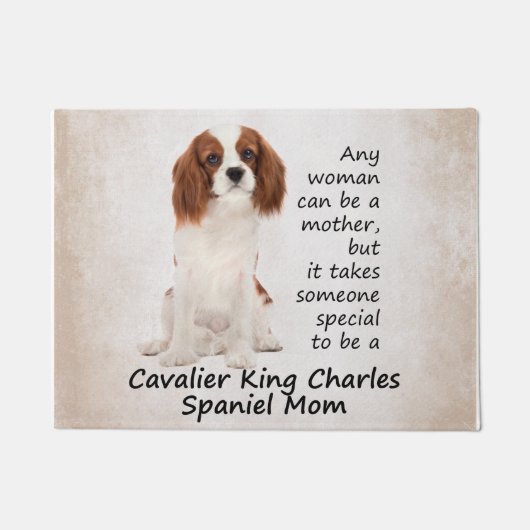 Spaniel-Mama-Tür-Matte Fußmatte (Vorderseite)