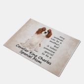 Spaniel-Mama-Tür-Matte Fußmatte (Schrägansicht)