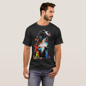 Spaniel Puppy Dog Paint Splatter Puppy Dog T-Shirt (Vorne ganz)