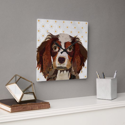 SPANIEL QUADRATISCHE WANDUHR (Büro)