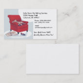 Spaniel rotes Stuhl ~ in der Retro Visitenkarte (Vorne/Hinten)