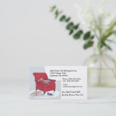 Spaniel rotes Stuhl ~ in der Retro Visitenkarte (Stehend Vorderseite)