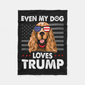 Spaniel sogar mein Hund Lieben Trump Funny Fleecedecke (Vorderseite)