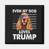Spaniel sogar mein Hund Lieben Trump Funny Magnet (Vorne)