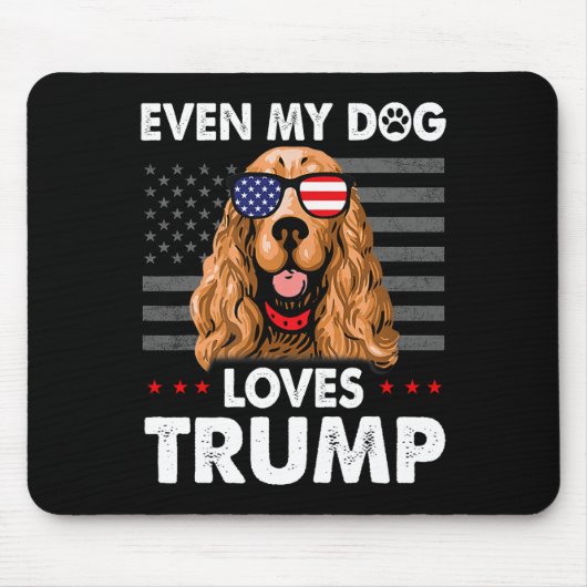 Spaniel sogar mein Hund Lieben Trump Funny Mousepad (Vorne)