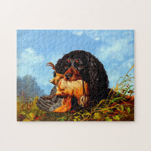 Spaniel und Woodcock Arthur Fitzwilliam Tait 1861 Puzzle