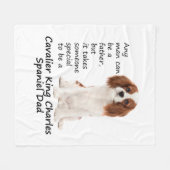 Spaniel Vater Fleece Blanket (Vorderseite (Horizontal))