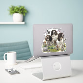 Spaniels "English Springer", Art Aufkleber (Laptop auf Schreibtisch)