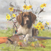 Spaniels "English Springer", Art Aufkleber (Vorderseite)